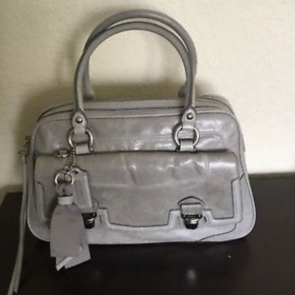 Coach Poppy Leather Pushlock Satchel #17888
